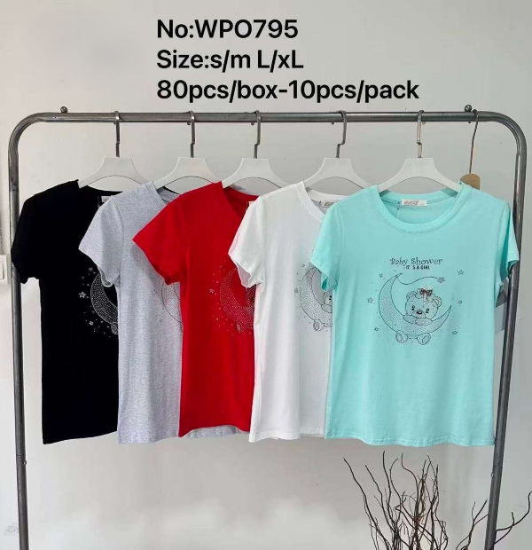 Bluzki damskie jeansy Roz S/M-L/XL, Mix Kolor Paczka 10 szt